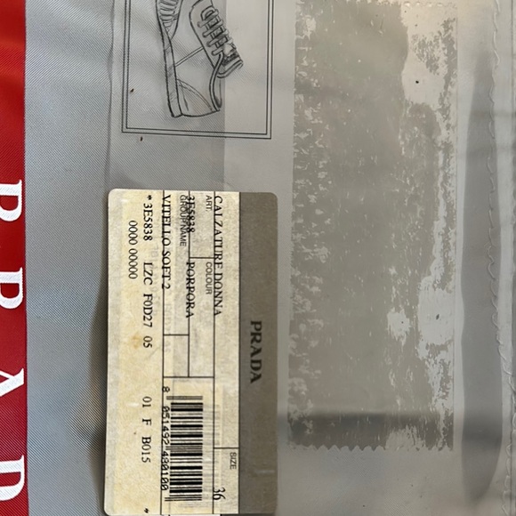 Prada Burgundy Women's Sneakers - Picture 15 of 16